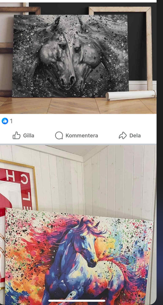 2 st häst tavlor 80x120cm